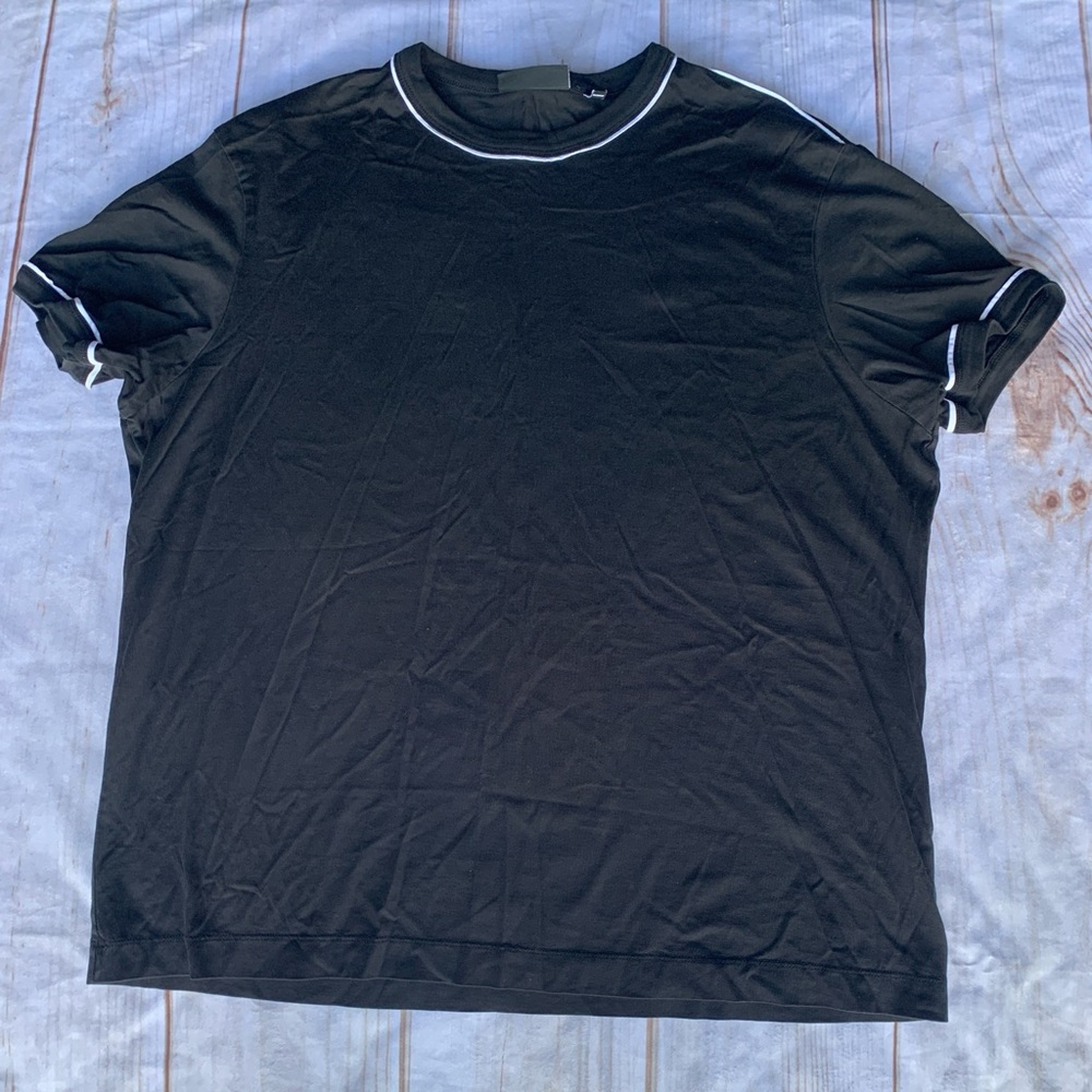 Murano Liquid Luxury Slim Fit Black Short Sleeve Shirt Size XXL